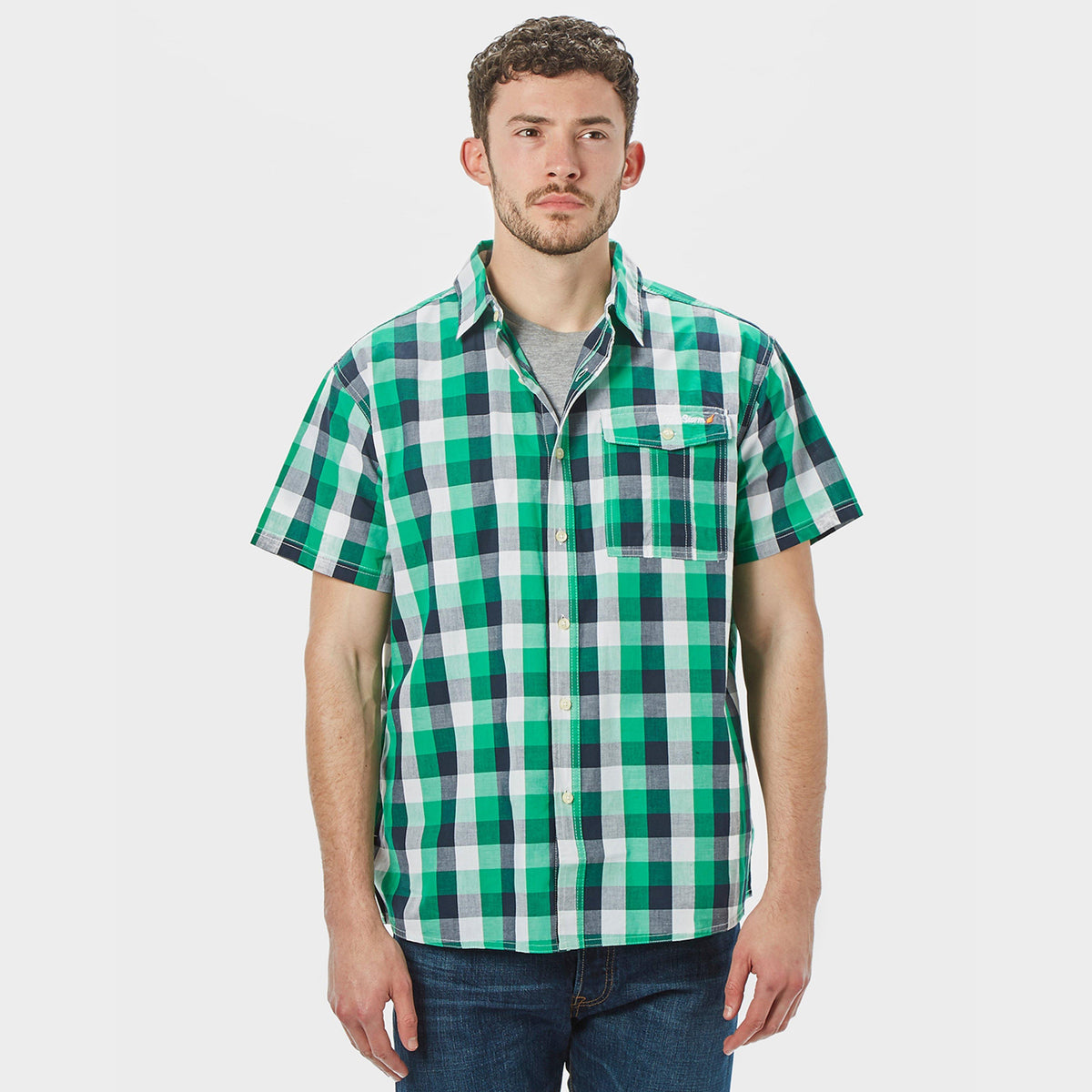 Men’s Short Sleeve Checked Shirt