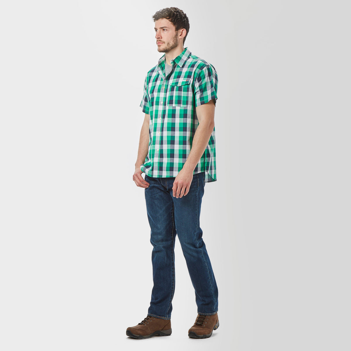 Men’s Short Sleeve Checked Shirt