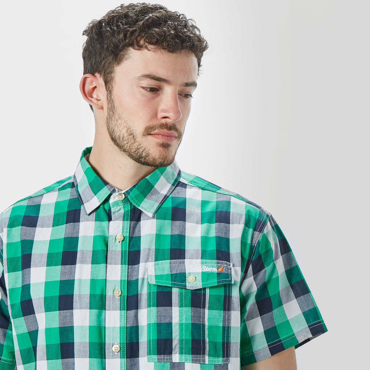 Men’s Short Sleeve Checked Shirt