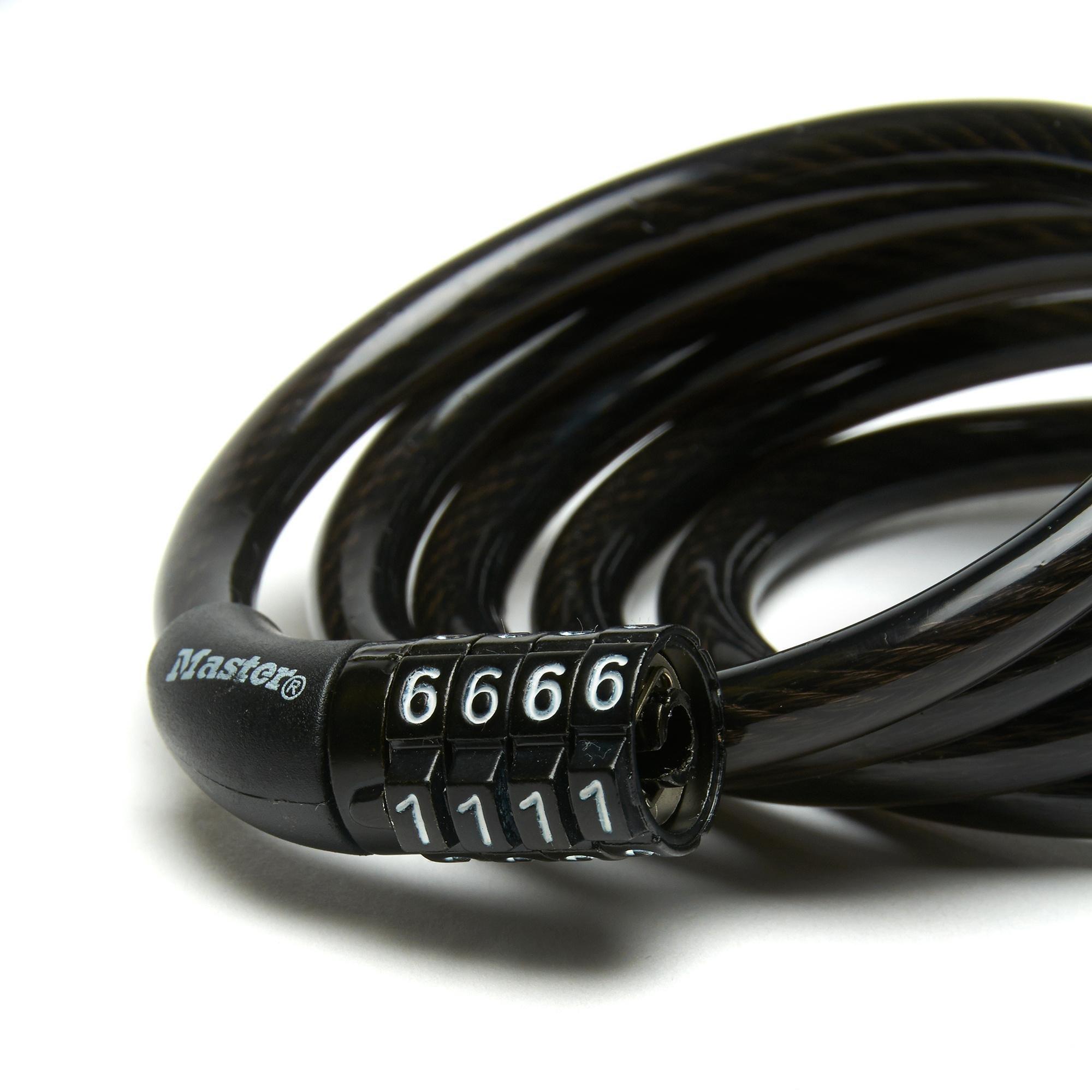 Self Coiling Cable Combination Lock
