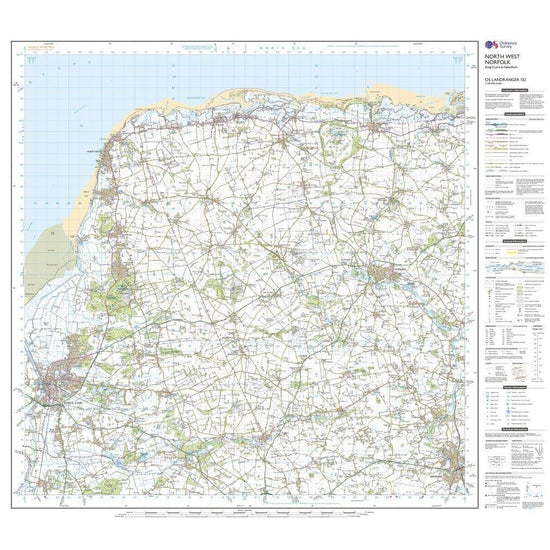 OS Landranger 132 North West Norfolk, King's Lynn & Fakenham Map