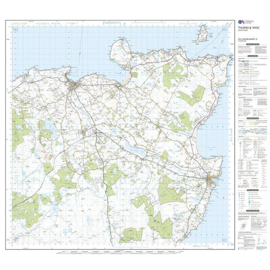 Landranger 12 Thurso & Wick, John O'Groats Map With Digital Version