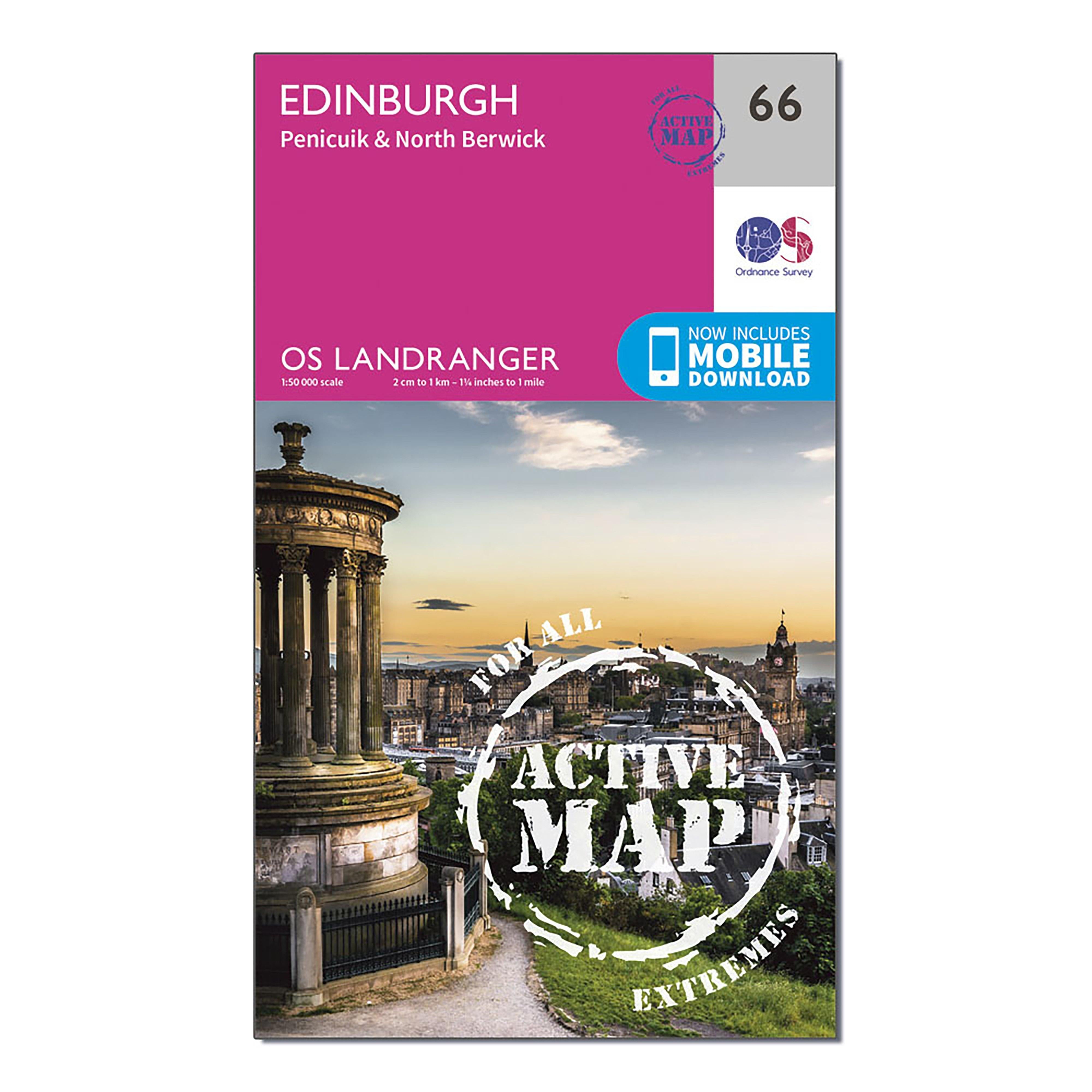 Landranger Active 66 Edinburgh Penicuik North Berwick Map With Digital Version