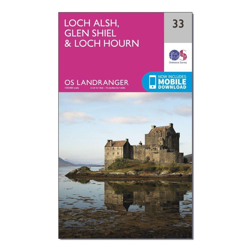 Landranger 33 Loch Alsh, Glen Shiel & Loch Hourn Map With Digital Version
