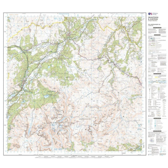 Landranger 36 Grantown, Aviemore & Cairngorm Mountains Map With Digital Version