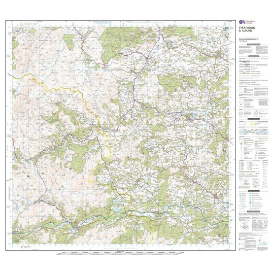 Landranger 37 Strathdon & Alford Map With Digital Version