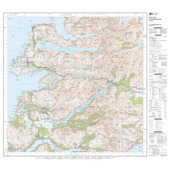 Landranger 40 Mallaig & Glenfinnan, Loch Shiel Map With Digital Version