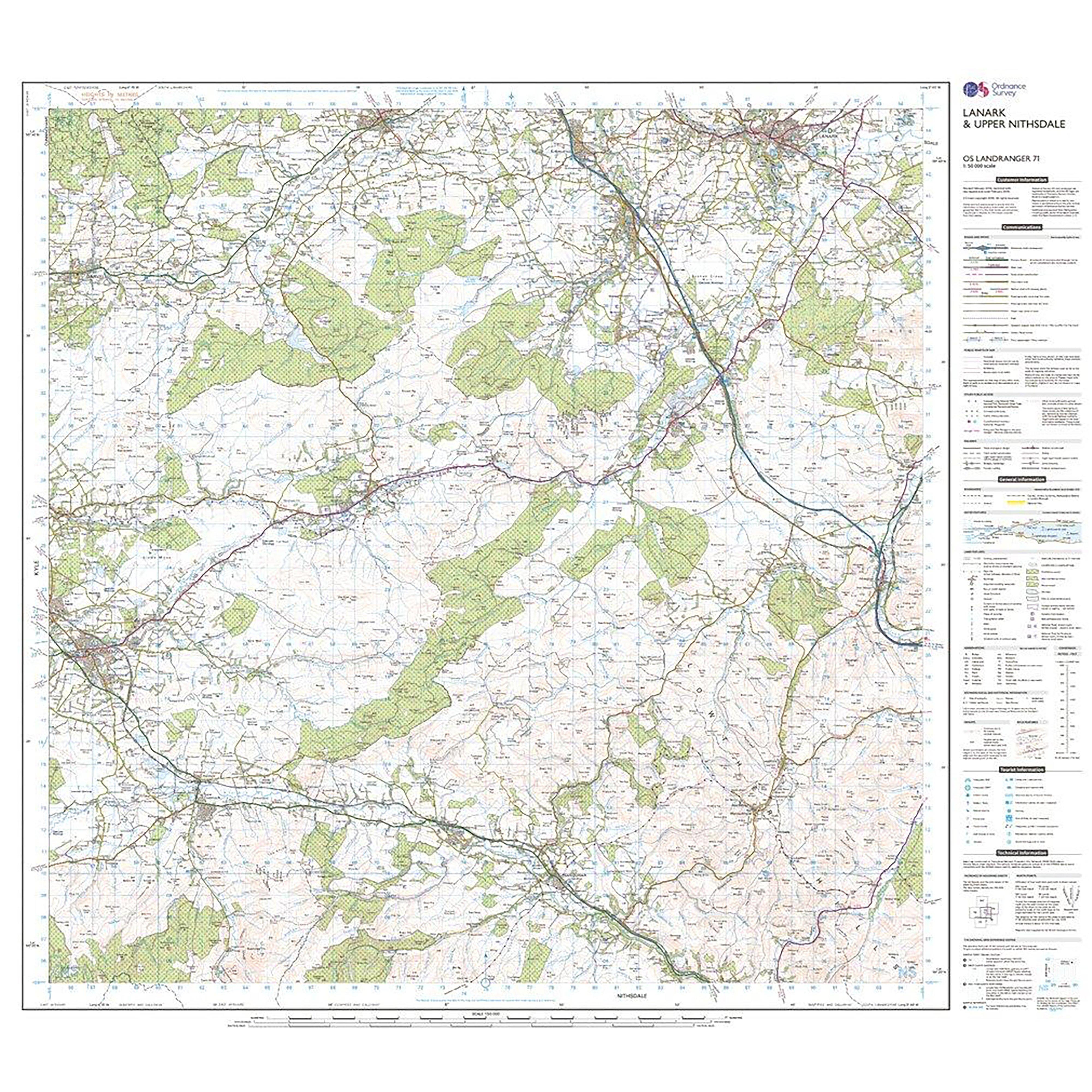 Landranger Active 71 Lanark & Upper Nithsdale Map With Digital Version