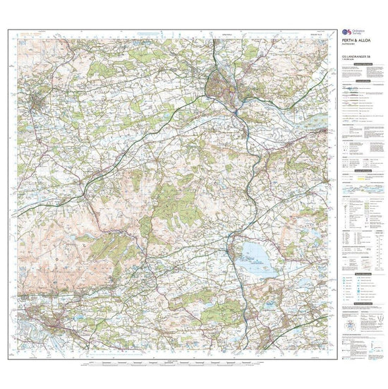Landranger 58 Perth & Alloa, Auchterarder Map With Digital Version