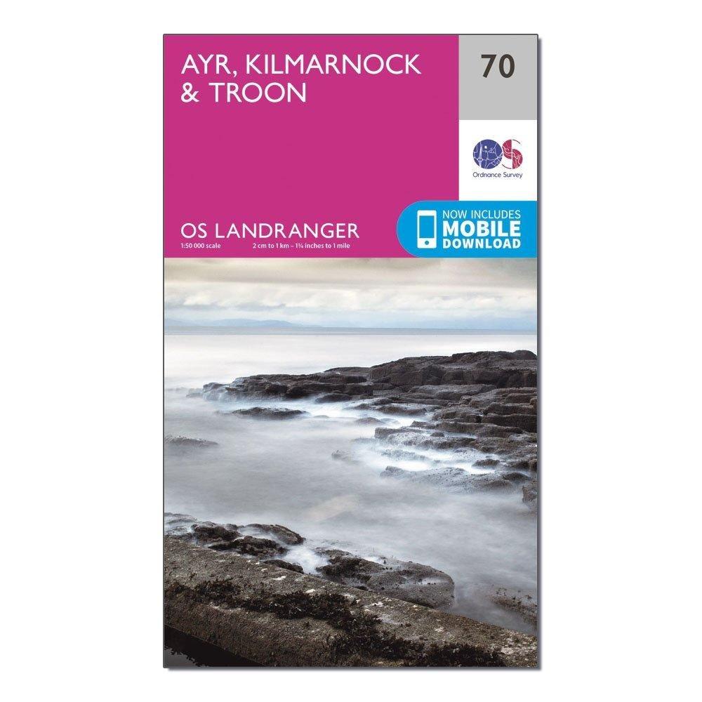 Landranger 70 Ayr, Kilmarnock & Troon Map With Digital Version