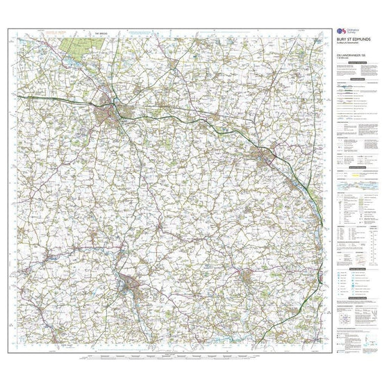Landranger 155 Bury St Edmunds, Sudbury & Stowmarket Map With Digital Version