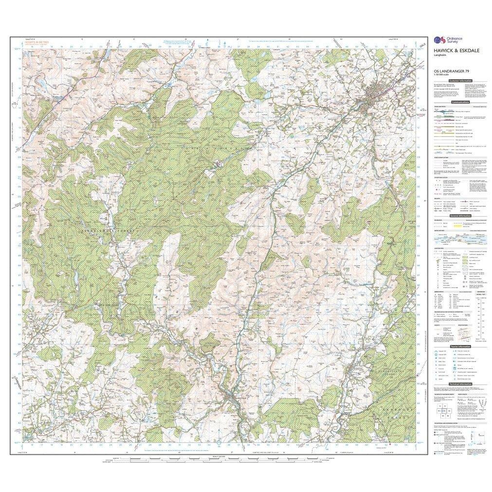 Landranger 79 Hawick Eskdale Langholm Map With Digital Version