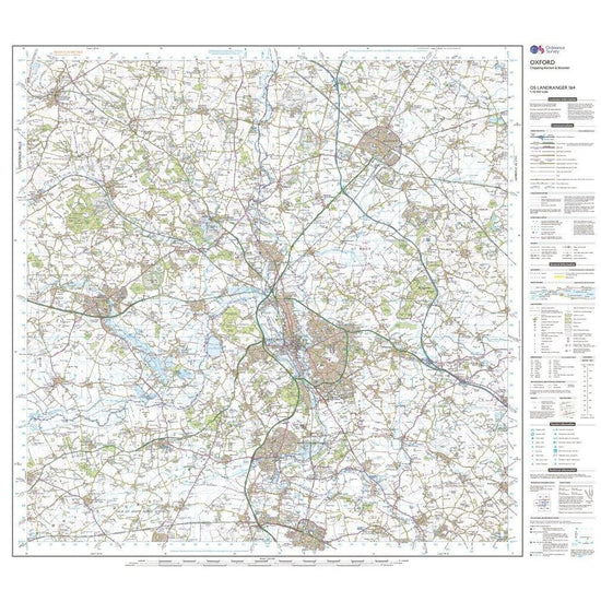 Landranger 164 Oxford, Chipping Norton & Bicester Map With Digital Version