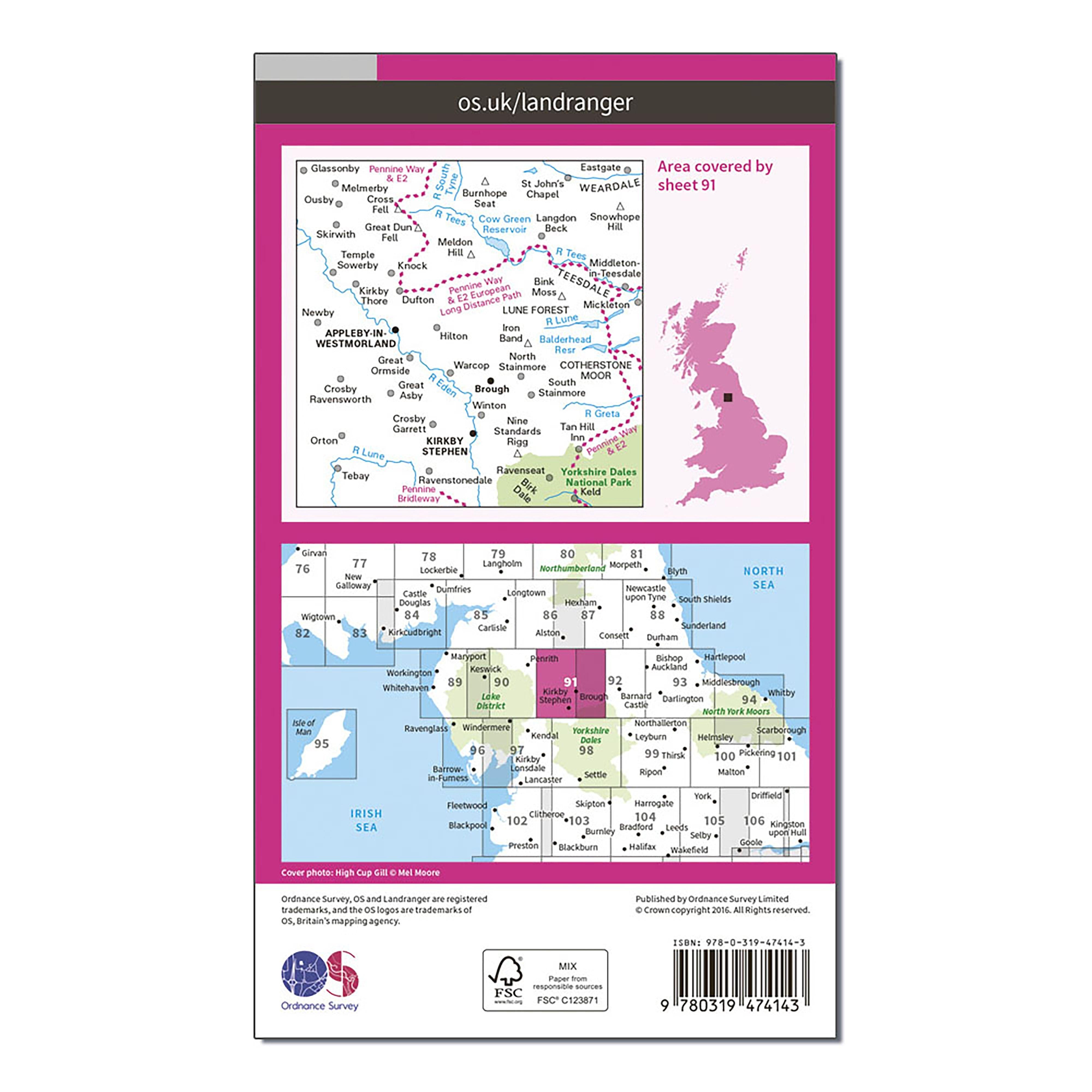 Landranger Active 91 Appleby-in-Westmorland Map With Digital Version