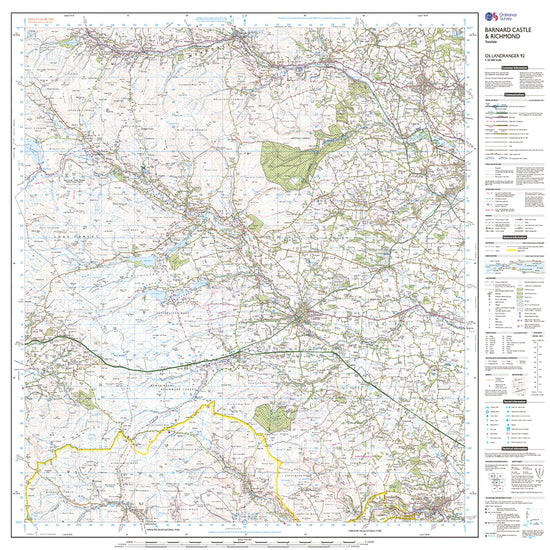 Landranger Active 92 Barnard Castle and surrounding area Map With Digital Version