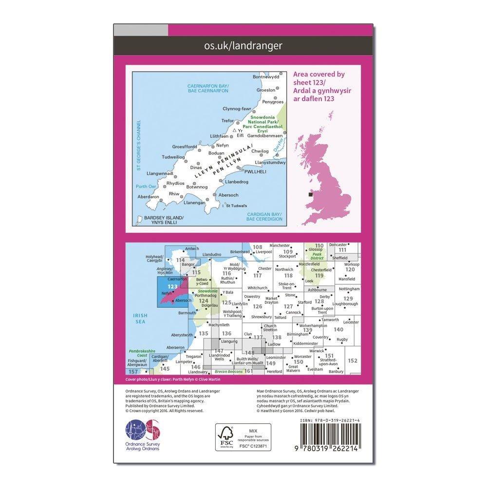 Landranger 123 Lleyn Peninsula Map With Digital Version
