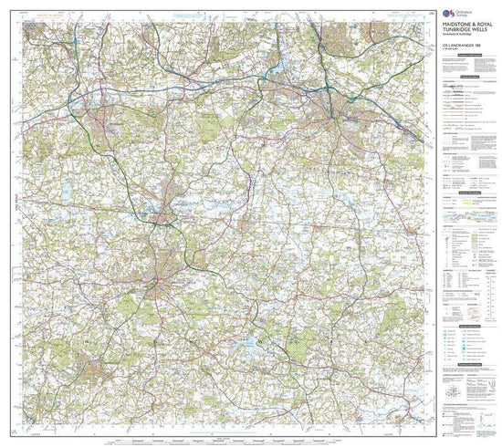 OS Landranger 188 Maidstone & Royal Tunbridge Wells Map