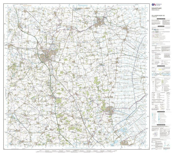 Landranger 130 Grantham, Sleaford & Bourne Map With Digital Version