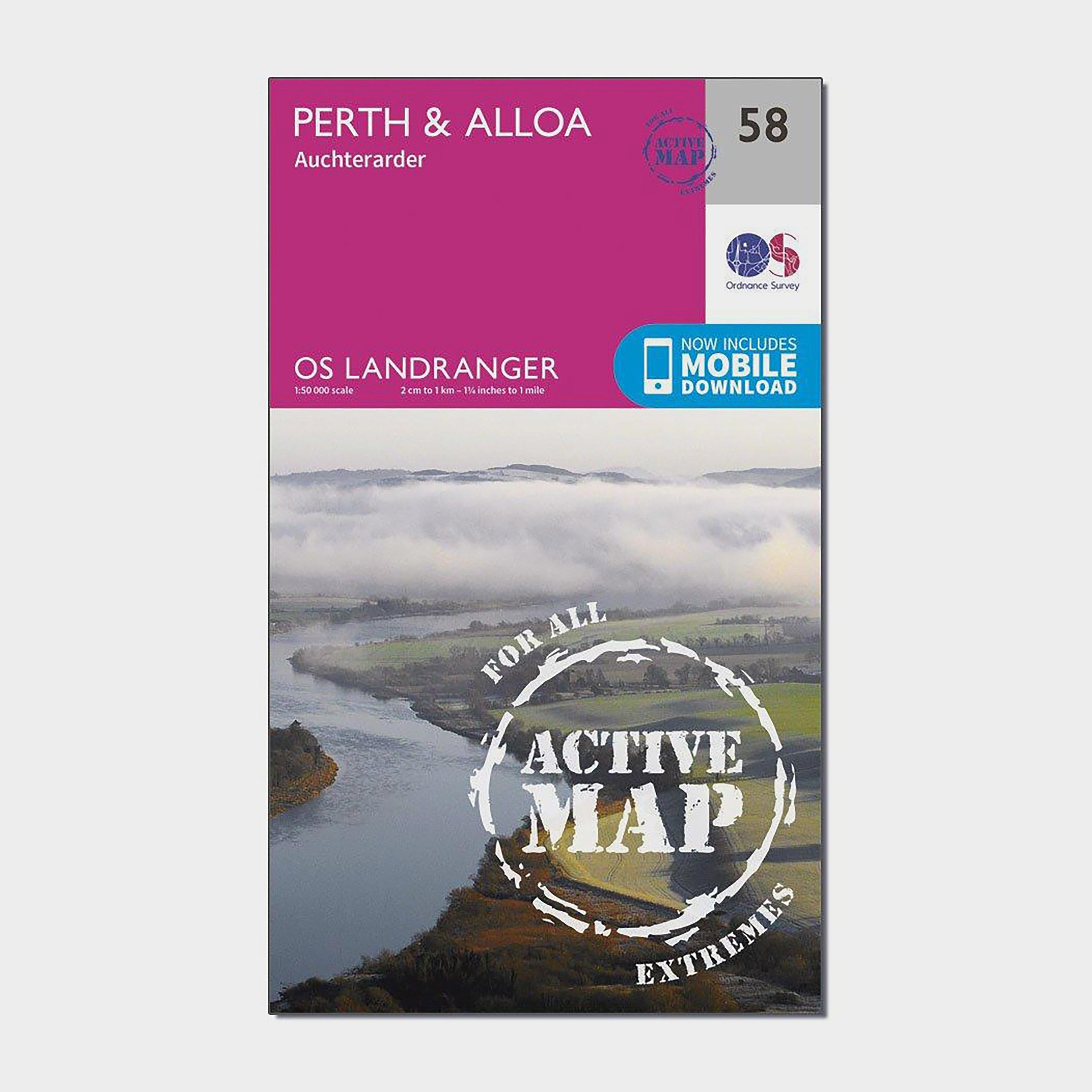 Landranger Active 58 Perth and Alloa Map with Digital Version