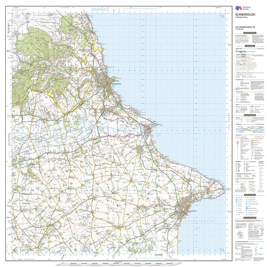 Landranger Active 101 Scarborough, Bridlington & Filey Map With Digital Version