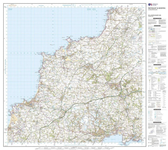 Landranger 200 Newquay & Bodmin, Camelford & St Austell Map With Digital Version
