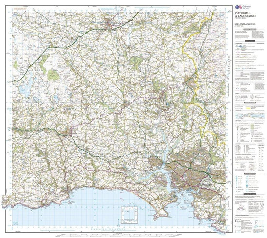 Landranger 201 Plymouth & Launceston, Tavistock & Looe Map With Digital Version