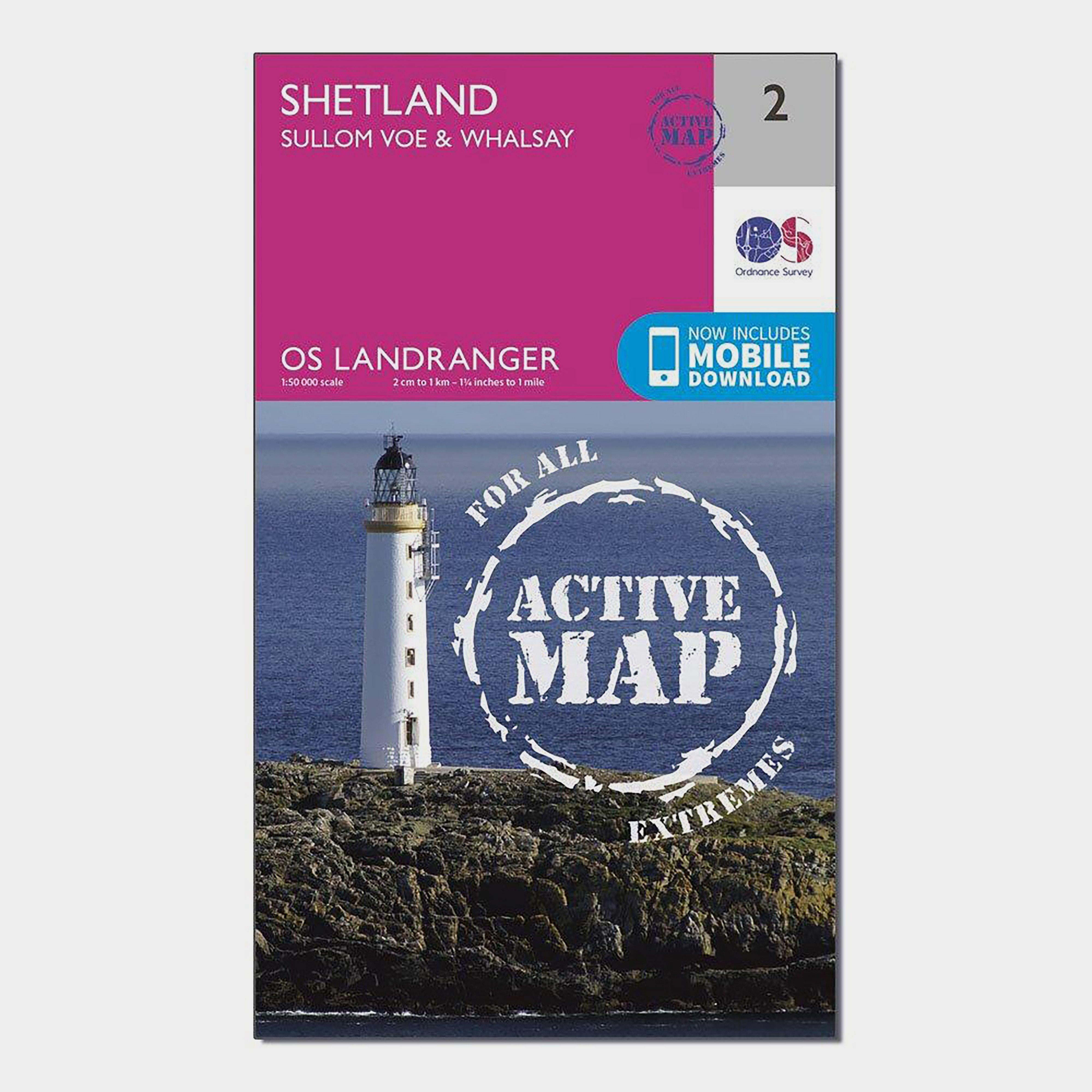 Landranger 2 Shetland Sullom Voe & Whalsay Map With Digital Version