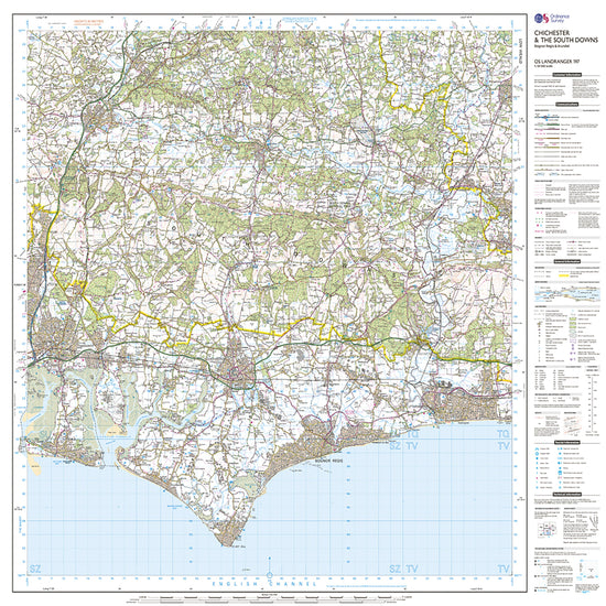 Landranger Active 197 Chichester & The South Downs Map With Digital Version