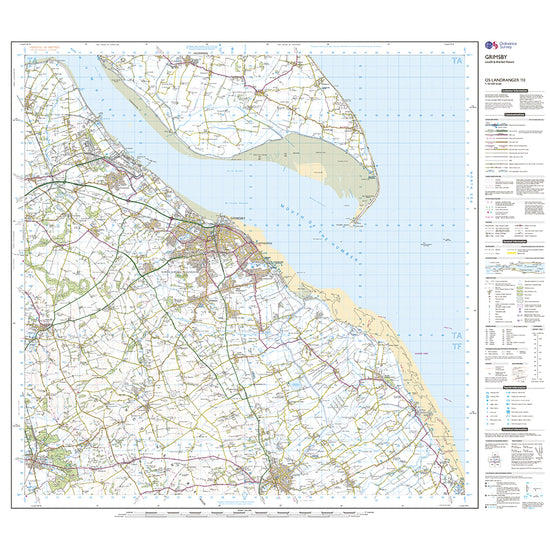 Landranger Active 113 Grimsby, Louth & Market Rasen Map With Digital Version