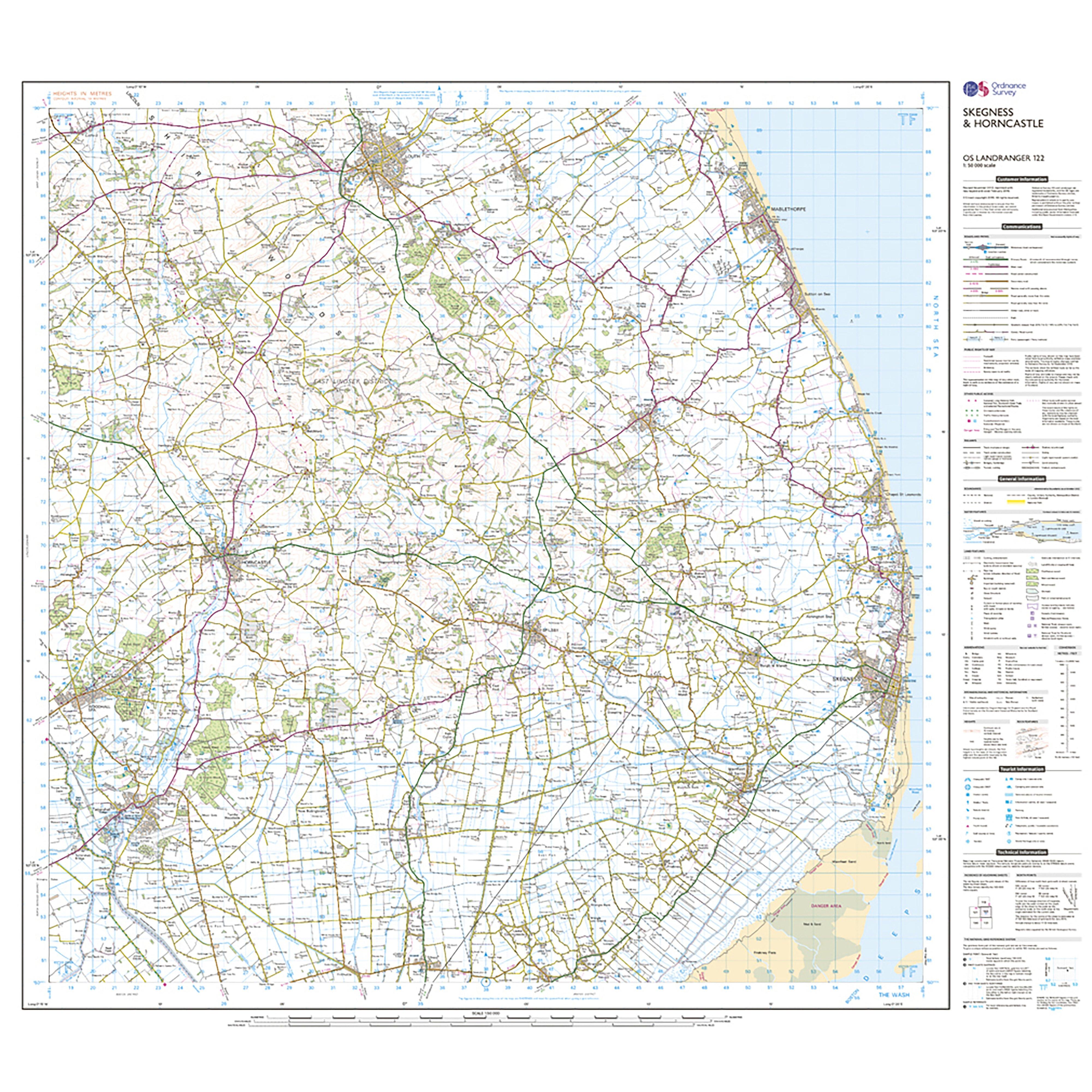 Landranger Active 122 Skegness Horncastle Map With Digital Version