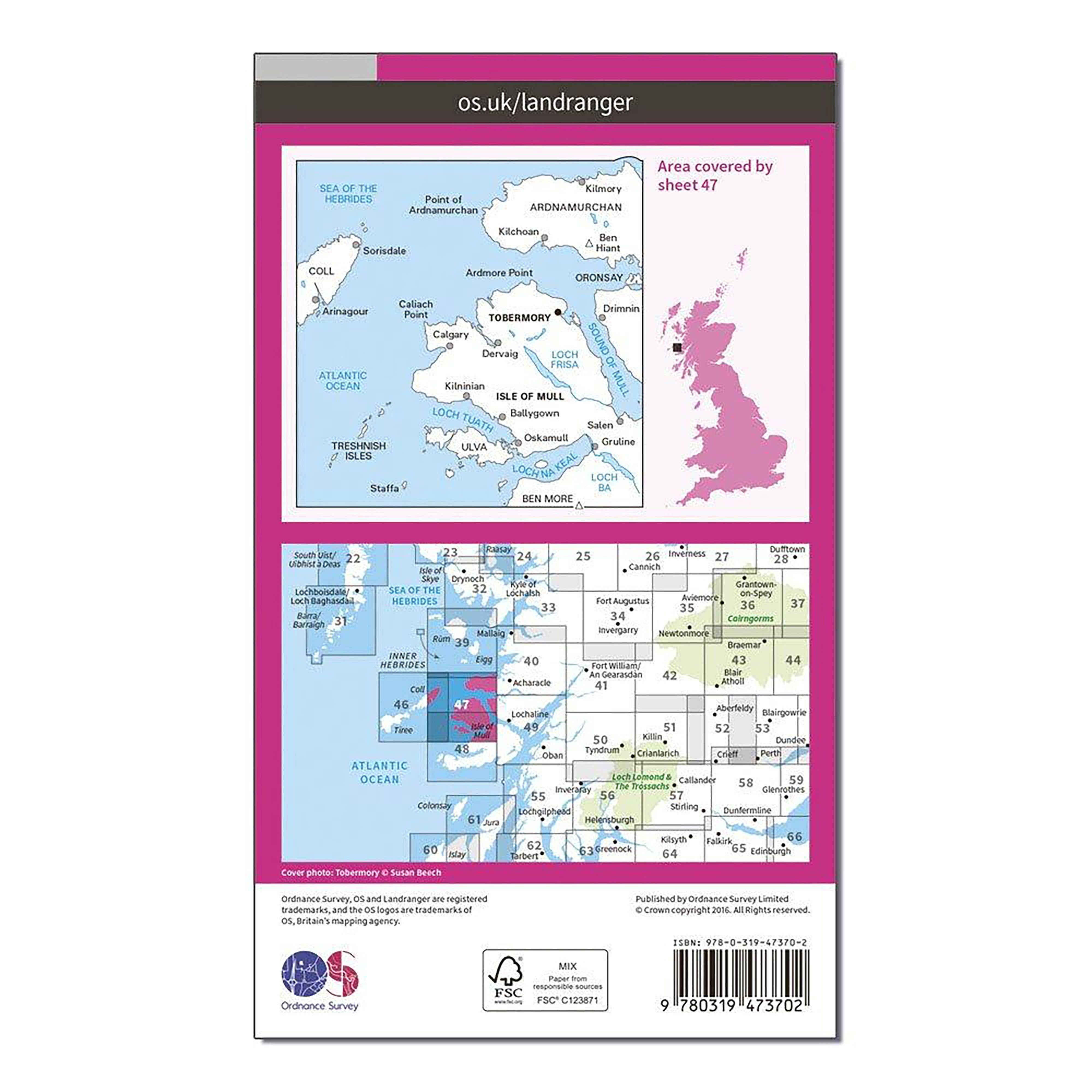 Landranger Active 47 Tobermory & North Mull Map With Digital Version