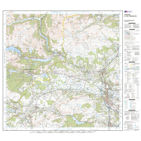 Landranger Active 57 Stirling & The Trossachs Map With Digital Version