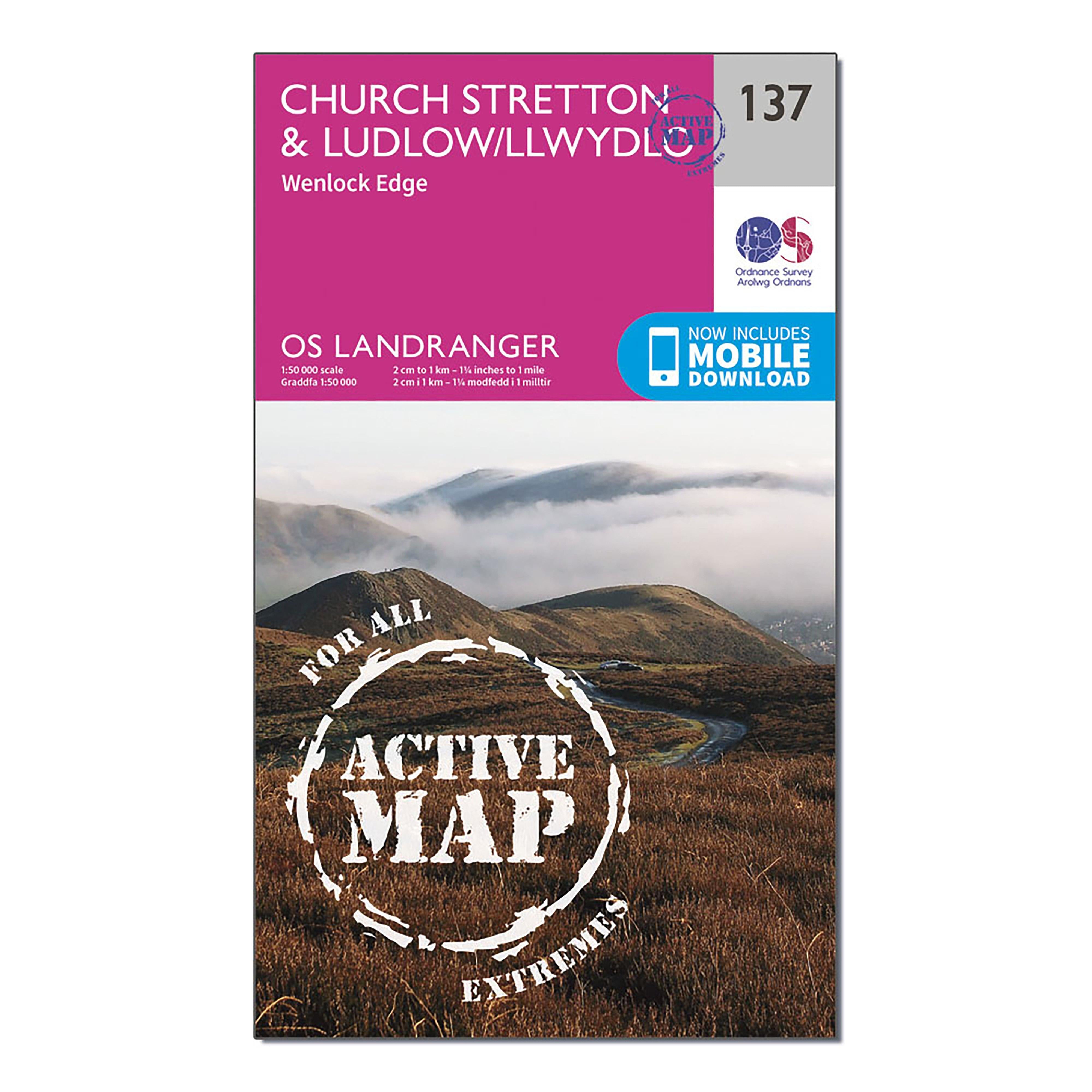 Landranger Active 137 Ludlow Church Stretton Wenlock Edge Map With Digital Version