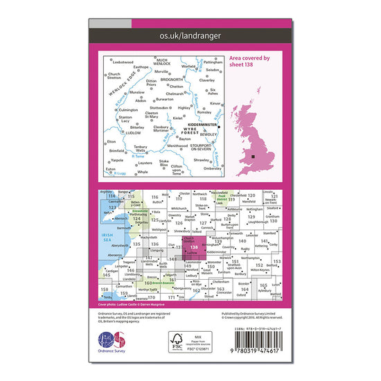 Landranger Active 138 Kidderminster & Wyre Forest Map With Digital Version