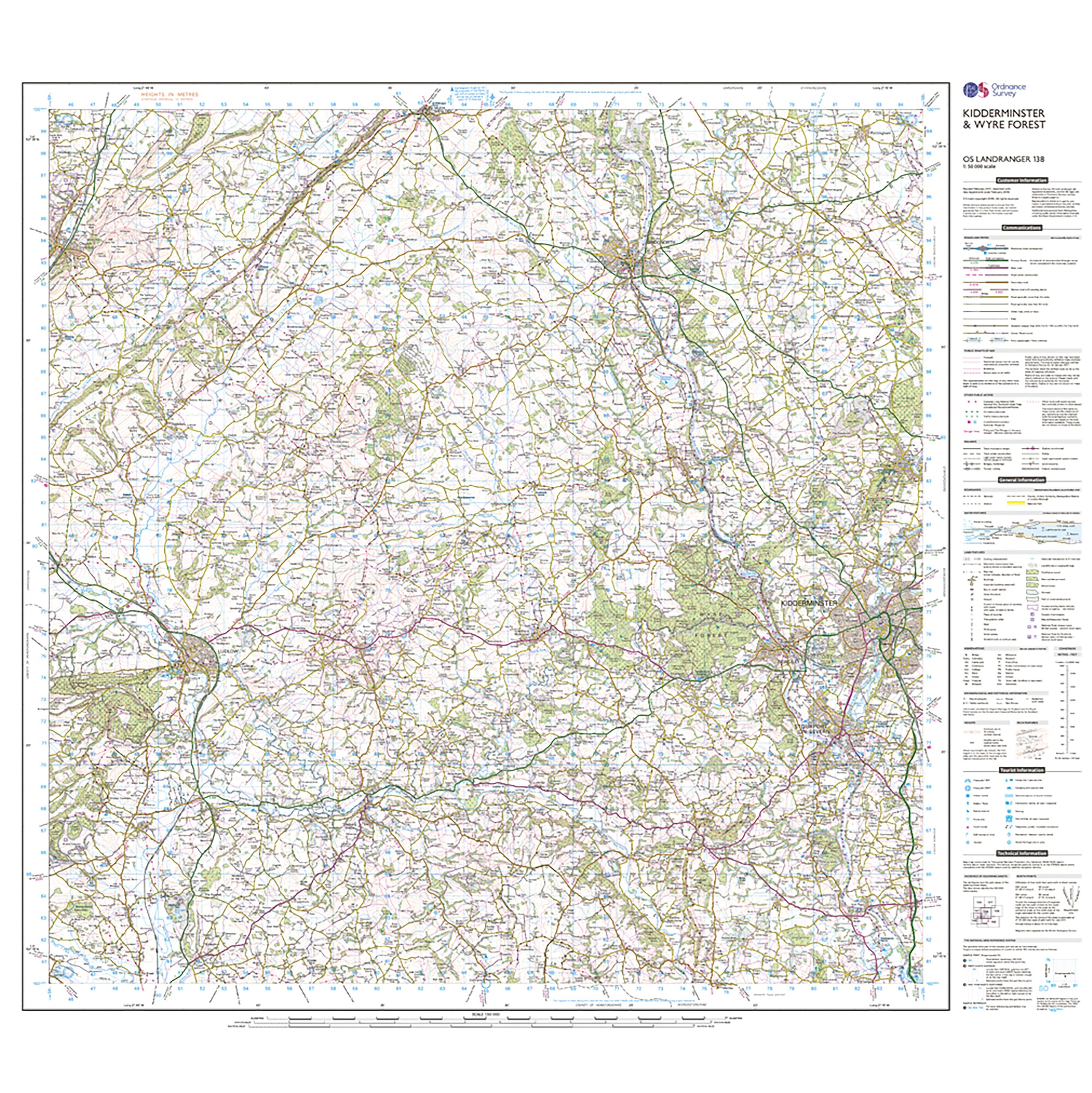 Landranger Active 138 Kidderminster & Wyre Forest Map With Digital Version