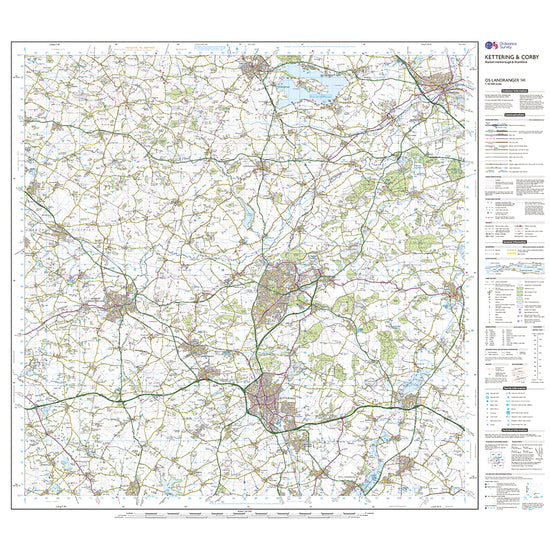 Landranger Active 141 Kettering & Corby Map With Digital Version