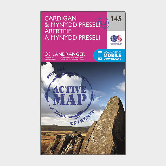 Landranger Active 145 Cardigan & Mynydd Preseli Map With Digital Version