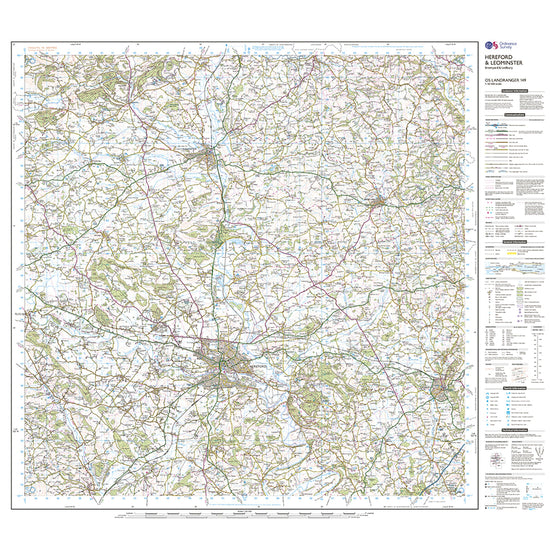 Landranger Active 149 Hereford Leominster Bromyard Ledbury Map With Digital Version