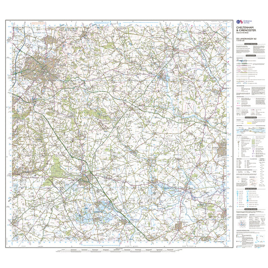 Landranger Active 163 Cheltenham & Cirencester, Stow-on-the-Wold Map With Digital Version