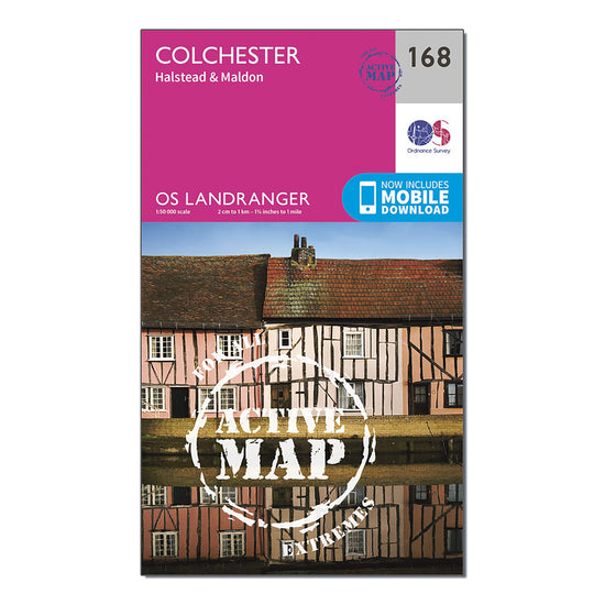 Landranger Active 168 Colchester, Halstead & Maldon Map With Digital Version