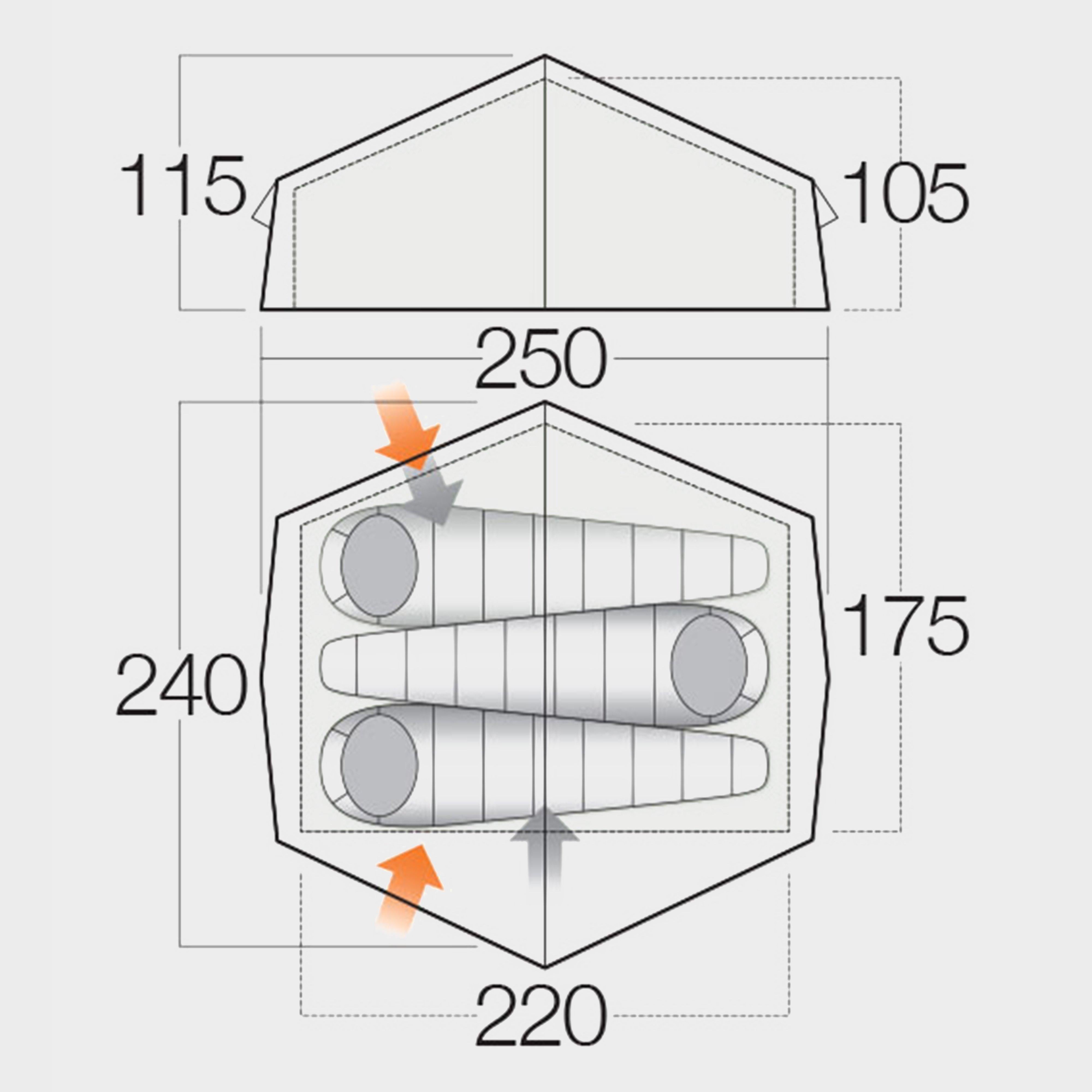 Nevis 300 3 Person Backpacking Tent