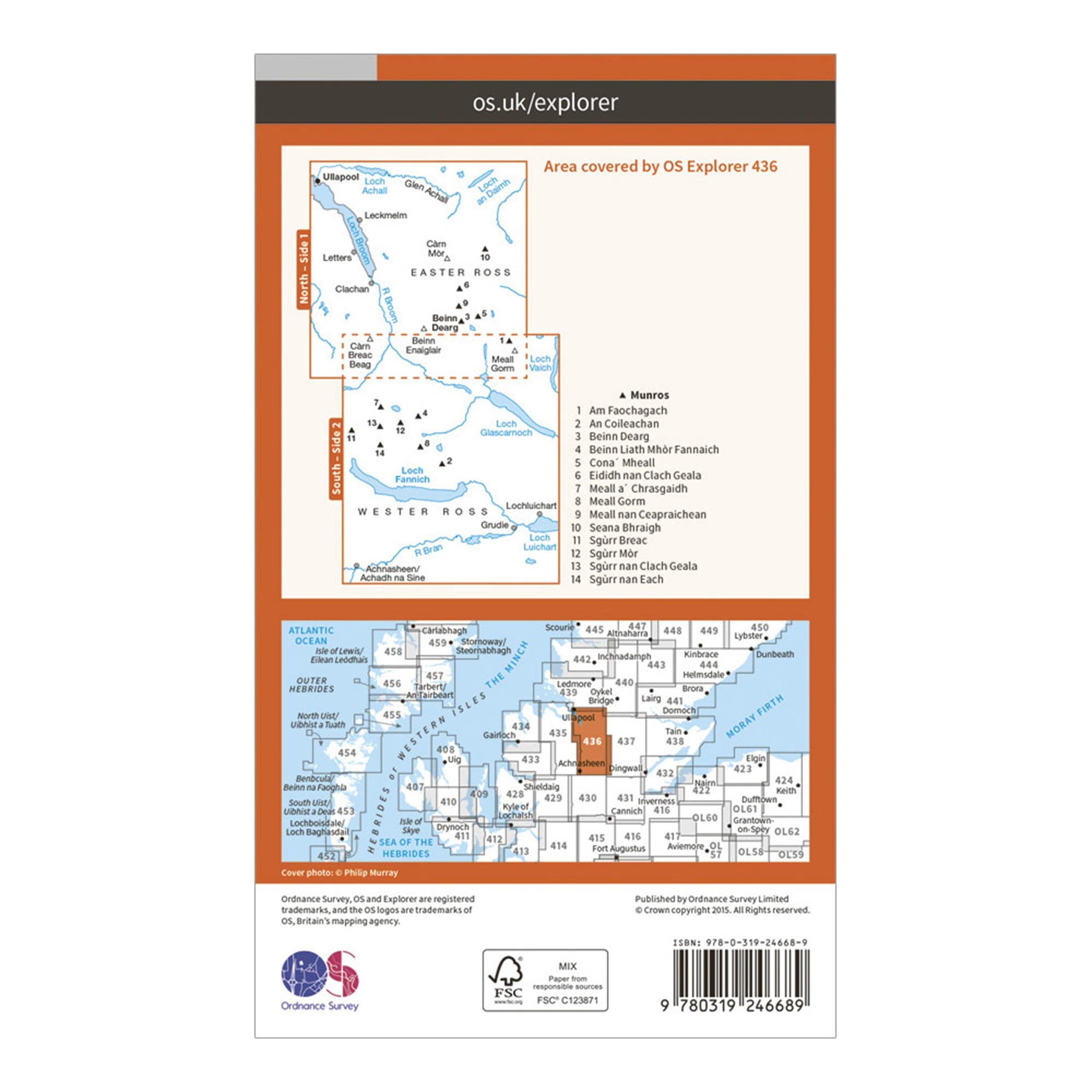 Explorer 436 An Teallach Slioch Map With Digital Version