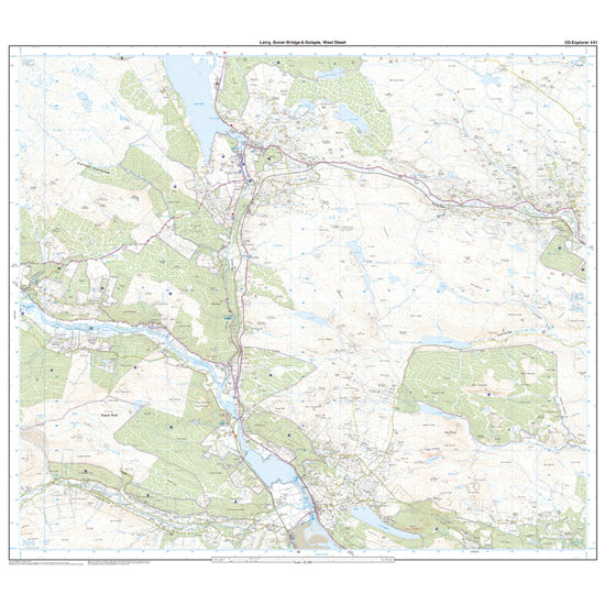Explorer 441 Lairg, Bonar Bridge & Golspie Map With Digital Version