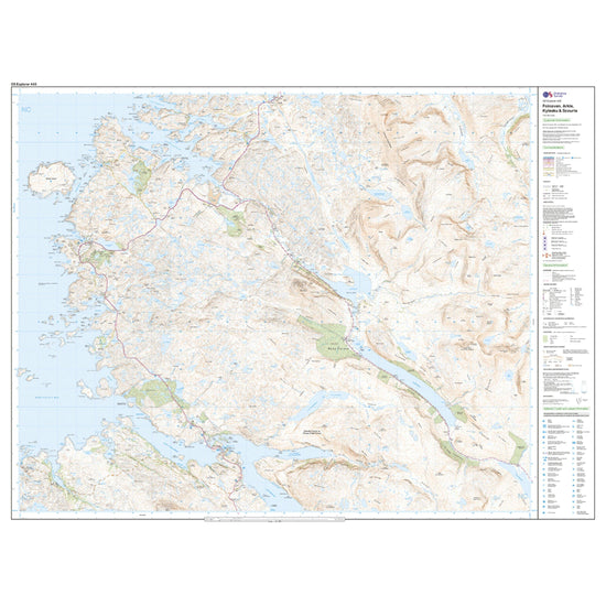 Explorer 445 Foinaven, Arkle, Kylesku & Scourie Map With Digital Version
