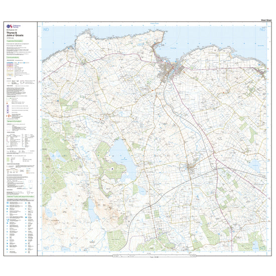 Explorer 451 Thurso & John O'Groats Map With Digital Version