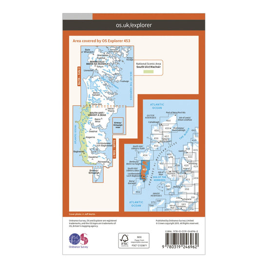Explorer 453 Benbecula & South Uist Map With Digital Version