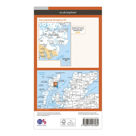Explorer 457 South East Lewis Map With Digital Version