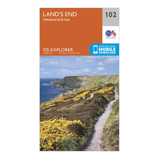 Explorer 102 Land's End Map With Digital Version