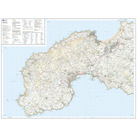 Explorer 102 Land's End Map With Digital Version