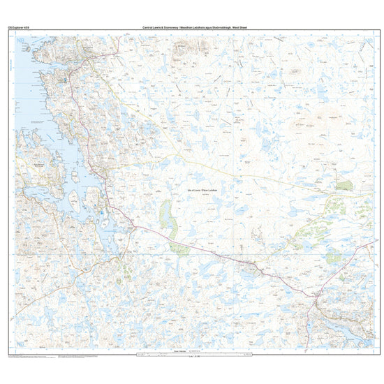 Explorer 459 Central Lewis & Stornoway Map With Digital Version